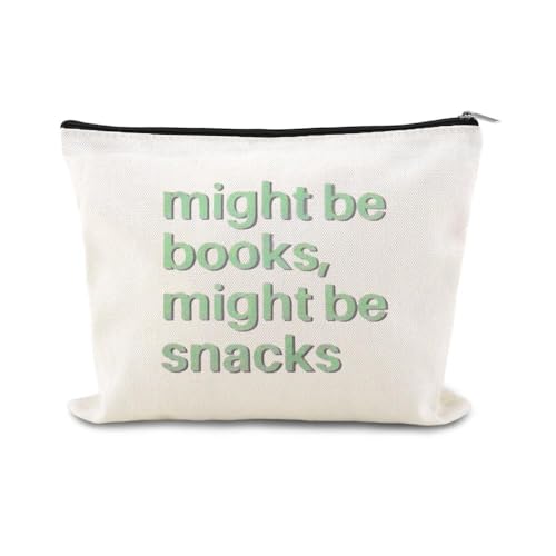 Book Lovers Gift Bag for Women Bookish Canvas Makeup Bag Reading Zipper Pouch Author Writer Reader Accessories Bookworm Book Club Birthday Gift Student Graduation Gifts from Teachers Librarian Pouch - color: Book Lovers Gift Bag for Women