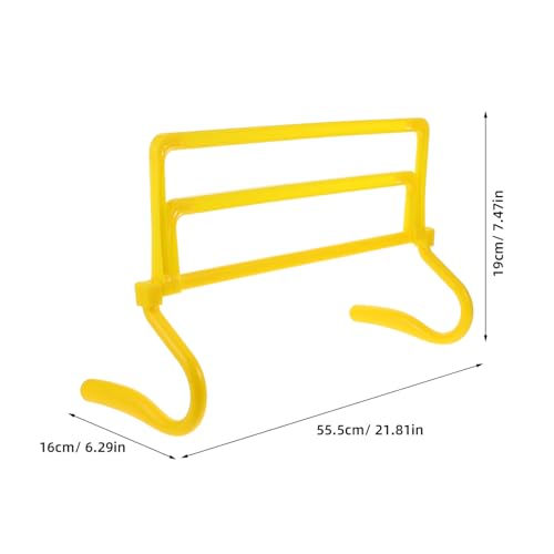 Happyyami Adjustable Height Soccer Agility Training Hurdles, Foldable Yellow Durable Speed Hurdles with Detachable Frame for Football and Athlete Footwork Drills