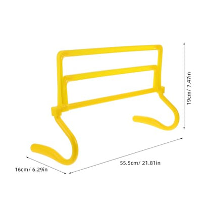 Happyyami Adjustable Height Soccer Agility Training Hurdles, Foldable Yellow Durable Speed Hurdles with Detachable Frame for Football and Athlete Footwork Drills