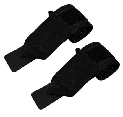 Generic Nylon Wrist Wraps - Weightlifting Wrist Straps - Black - Classic Style - Hook and Loop Closure - Heavy Duty Support and Protection for Exercise (Pair)