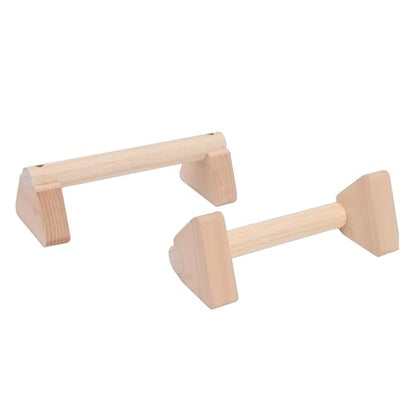 2Pcs Beech Wood Push Up Bars, Versatile Design for Inverted Push Ups Parallel Bar Support Balance Beam, with Anti Slip Hand Rubbers, for Home Workout Training - size: 25cm