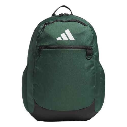 adidas Striker 3 Team Sports Backpack – Daypack for Sports Gym Travel, 36L, Dark Green, OSFA - color: Dark Green