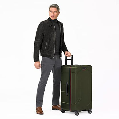 Briggs & Riley 32 Inch Extra Large Trunk Checked Luggage - Maximum Capacity Hard Shell Heavy Duty Travel Suitcase with 360-Degree Spinner Wheels - TSA Lock - Torq Collection - Hunter Green - color: Hunter, size: 32"