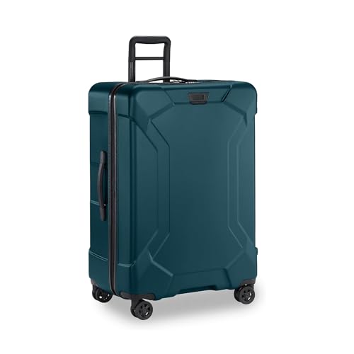 Briggs & Riley 30 Inch Large Checked Luggage - Extra Capacity Hard Shell Heavy Duty Travel Suitcase 360 Degree Spinner Wheels - TSA Lock - Integrated Garment Compartment - Torq Collection - Ocean - color: Ocean, size: 30"