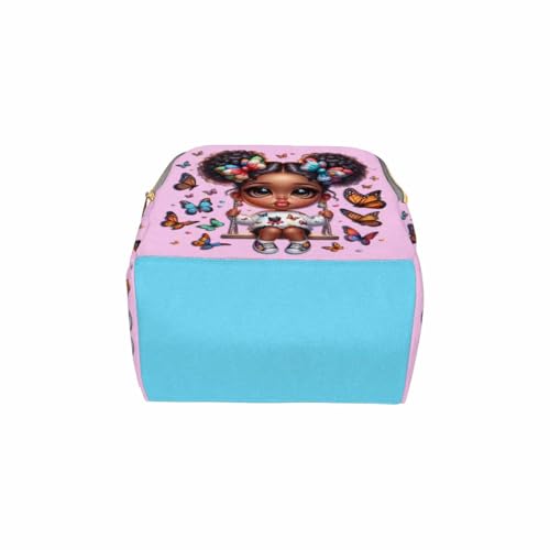 Customized Diaper Bag with Name, Personalized School Bag for Girls Butterfly Pattern, Monogram Nappy Backpack with Thermal Pockets for Adults Kids, Large Capacity Waterproof Diaper Bag, Travel Gifts - color: Color-8