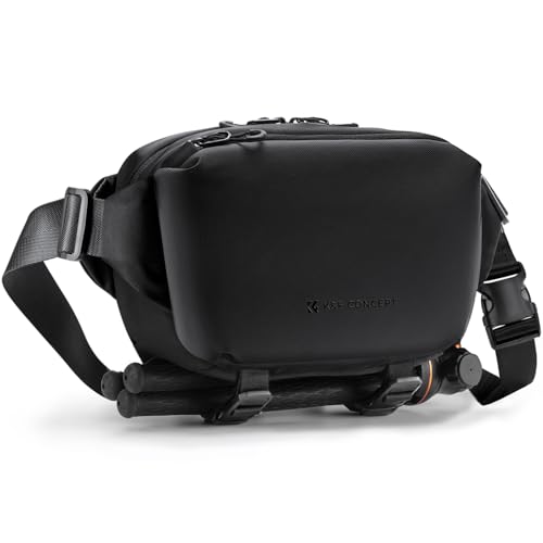 K&F CONCEPT Camera Sling Bag Crossbody Bag Waterproof Camera Shoulder Backpack DSLR/SLR/Mirrorless Camera Case - color: 14 Black Small