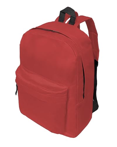 Casual Daypack Backpacks For Men and Women Canvas Backpack 15.6 Inch Lightweight Shoulders workbag Travel Water Resistant Back Pack Red - color: Red