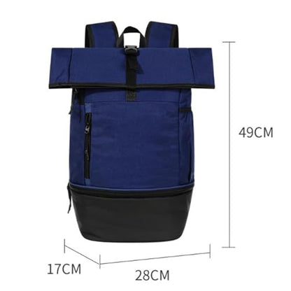 Outdoor Gym Backpack, Multifunction Large Capacity Lightweight for Fitness Travel Hiking, Nylon Daypack- Blue - color: Blue