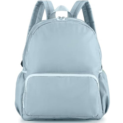 1 Piece Nylon Backpack Kids School Backpack for Toddler Girls Boys Plain Waterproof Preppy Bookbags Travel for Student (Haze Blue) - color: Haze Blue