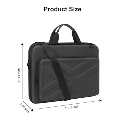 MOSISO Laptop Bag for Men,15-16 inch Computer Bag Compatible with MacBook Air 15 inch/Pro 16 inch, HP, Dell, Lenovo, Asus, Acer, Hard Shell Laptop Case with Front Pocket&Shoulder Strap, Slate Gray - color: Slate Gray, size: 16 inch