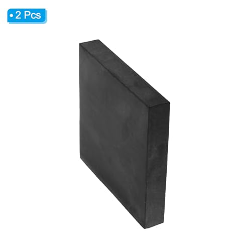 PATIKIL Rubber Anti-Vibration Pads, 2 Pcs Square Vibration Isolation Mats 6" x 6" x 1" for HVAC Air Conditioner Air Compressor Washer Dryer, Black - size: 6" x 6" x 1"