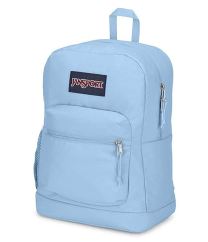 JanSport Cross Town Plus Backpack - Large Main Compartment, Side Water Bottle Pocket, 15-Inch Padded Laptop Sleeve - Blue Dusk - color: Blue Dusk