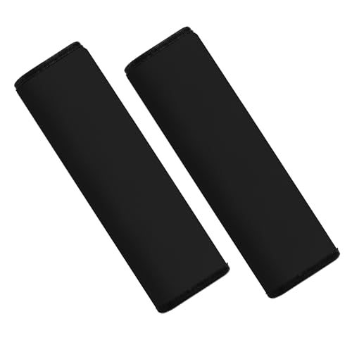 Car Seat Belt Pad Cover, 2-Pack Soft Car Safety Seat Belt Strap Shoulder Pad for Adults and Children, Suitable for Car Seat Belt, Backpack, Shoulder Bag(Black) - color: 2 pack Black cover