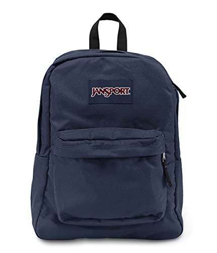 JanSport SuperBreak One Backpack Navy - Durable, Lightweight Bag with 1 Main Compartment, Front Utility Pocket with Built-in Organizer - Premium Backpack - color: Navy