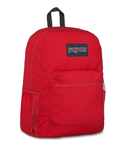 JanSport Cross Town Backpack 17" x 12.5" x 6" - Simple Bag for Everyone with 1 Main Compartment, Front Utility Pocket - Premium Class Accessories - Red Tape - color: Red Tape