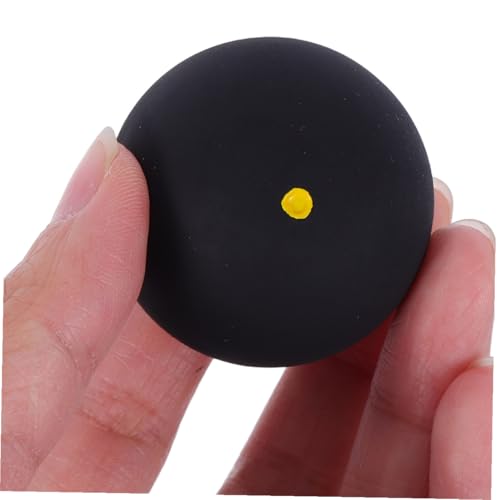 2pcs Rubber Squash Training Balls Single Red and Yellow Dot, Small Bounce Reaction Trainer for Beginner Hand-Eye Coordination, Indoor and Outdoor Squash Practice