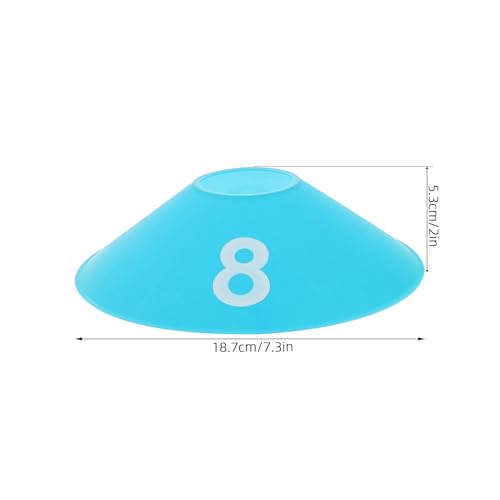 10pcs Numbered Flat Disc Markers for Football Soccer Agility Training, Sports Floor Spots Cones Set for Basketball Practice and Field Drills