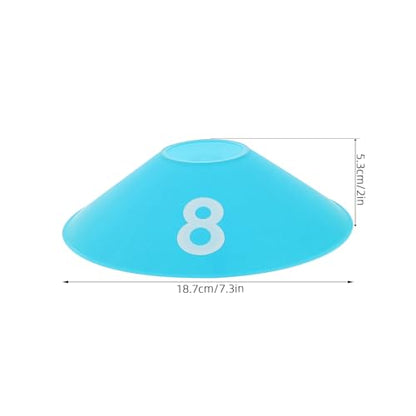 10pcs Numbered Flat Disc Markers for Football Soccer Agility Training, Sports Floor Spots Cones Set for Basketball Practice and Field Drills