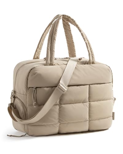 BAGSMART Gym Bag for Women, Carry on Travel Duffel Bag, Water-resistant Weekender with Shoe Compartment for Gym Travel Work, Desert, Medium - color: M-Desert, size: Medium