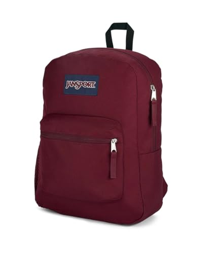 JanSport Cross Town Backpack 17" x 12.5" x 6" - Simple Bag for Everyone with 1 Main Compartment, Front Utility Pocket - Premium Class Accessories - Russet Red - color: Russet Red