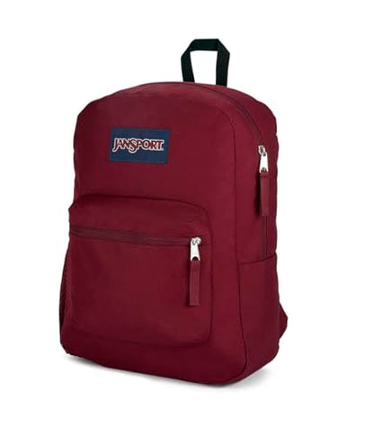 JanSport Cross Town Backpack 17" x 12.5" x 6" - Simple Bag for Everyone with 1 Main Compartment, Front Utility Pocket - Premium Class Accessories - Russet Red - color: Russet Red
