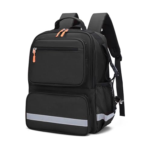 First Responder Bag Trauma Backpack Empty,Medical Emergency Kits Storage Jump Bag Pack for EMT, EMS, Police, Firefighters, Safety Officers - color: Black