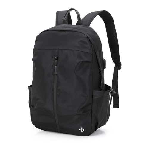 BESMART Lightweight Travel Laptop Backpack，Business Waterproof Slim Sturdy Laptops Backpack Personal Item Bag, College School Computer Bag with USB Port&Trolley Sleeve Fits 15.6 Inch Notebook
