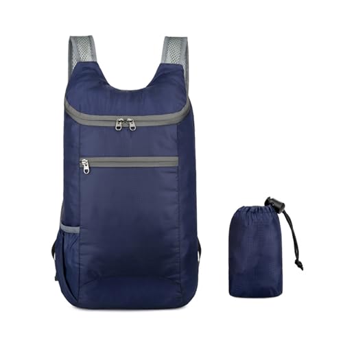 20L Hiking Daypack,Water Resistant Lightweight Packable Small Backpack for Travel Camping Outdoor,Dark Blue - color: Dark Blue