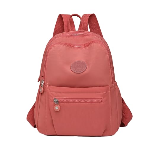 Simple Casual Solid Color Lightweight College Work Backpack Anti Theft Travel Backpack Daypack for Women (Orange) - color: Orange