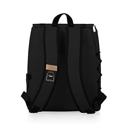 Picnic TIME OTG Traverse Backpack Cooler, Modern Backpack Cooler with 28-Can Capacity, Fully Insulated Outdoor Bag with Water Resistant Interior, Pockets, Straps, and Bottle Opener, (Black) - color: Black