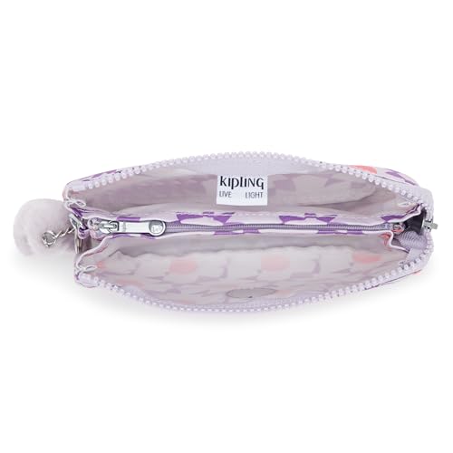 Kipling Women's Creativity Large Prt Pouch, Versatile Cosmetics Kit, Lightweight Travel Organizer - color: Flower Dots, size: 7.25''L x 4.25''H x 1.5''D