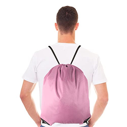 GoodtoU Drawstring Bags Bulk 48 Pcs Drawstring Backpack Gym Drawstring Bags Pink String Backpack for Women - color: Pink