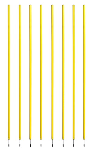 BlueDot Trading Soccer Agility Poles | Telescopic, Fixed & Collapsible Options (4, 6, 8 Piece Sets) Speed Training Poles for Agility Drills, Outdoor Games, Football & Sport Training Equipment - size: 4, style: Fixed