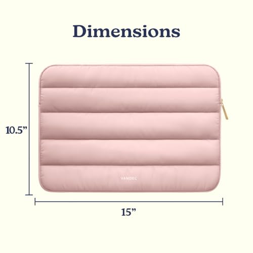 Vandel Puffy Laptop Sleeve 15-16 Inch, Laptop Case, MacBook Air Case - color: j. Pink, size: 15-16 Inch