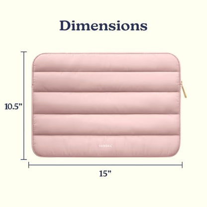 Vandel Puffy Laptop Sleeve 15-16 Inch, Laptop Case, MacBook Air Case - color: j. Pink, size: 15-16 Inch
