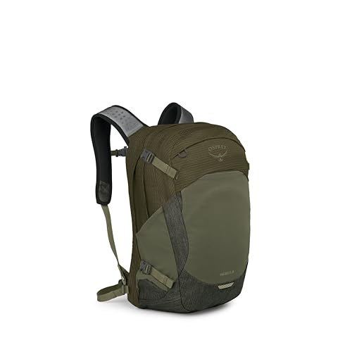 Osprey Nebula Commuter Backpack - Everyday Bag with Laptop Sleeve and Bottle Pockets, Moss Green/Earl Grey Heather - color: Moss Green-earl Grey Heather