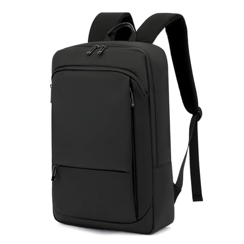 AUGUR Slim Backpack for Men 17 inch Laptop Backpack Computer Notebooks Lightweight Water Resistant Backpacks For Travel/Business/Work - color: 17 Inch Black