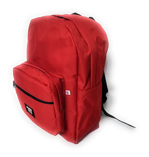Backpack With Front Pockets To Carry Heavy Books,University Backpack With Padded Shoulder Straps Made in USA. (Red)