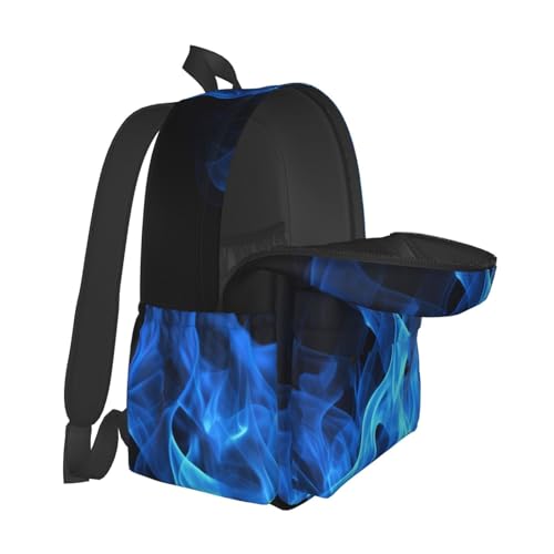 Blue Flame Travel Backpack for Men Women 15.6 inch Laptop Backpack Casual Daypack for Weekender - color: Blue Flame