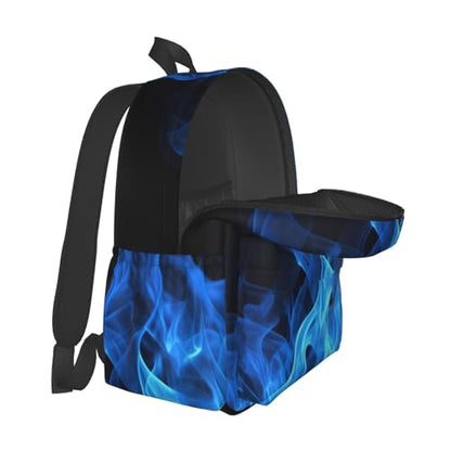 Blue Flame Travel Backpack for Men Women 15.6 inch Laptop Backpack Casual Daypack for Weekender - color: Blue Flame