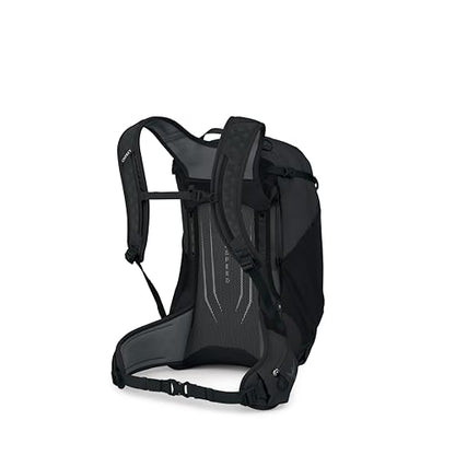 Osprey Hikelite 28L Durable Hiking Backpack - Travel Daypack with Rain Cover for Men and Women, Raven Black - color: Raven Black, style: 28l