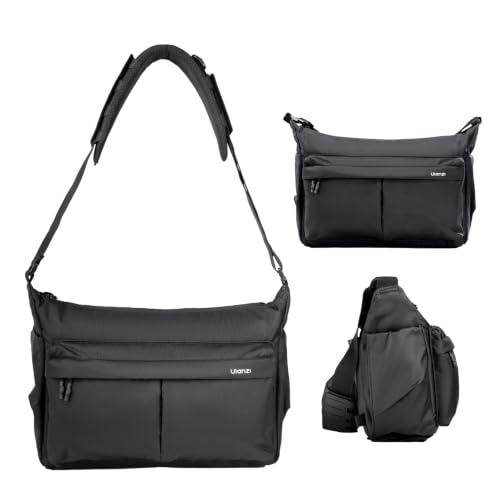 ULANZI U023 Camera Sling Bag 13L, 3-Point Crossbody Bag with MOLLE Shoulder Yoke and Removable EVA Padded Insert, Water-Resistant Camera Bag for Mirrorless DSLR, 14 Inch Laptop,Tripod & POV Action Cam - size: 13L