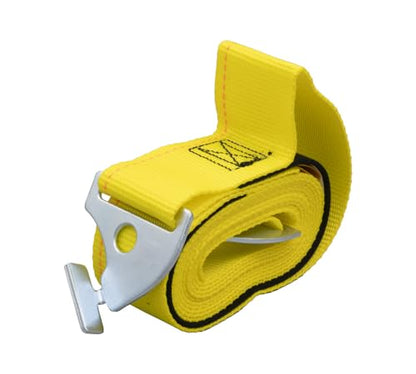 Mytee Products 2" x 98.5" Pallet Rack Safety Straps - 2400 lbs Breaking Strength - Yellow Polyester - Fits 8 ft Pallet Bay - color: 1 - Pack, size: 98 Inch