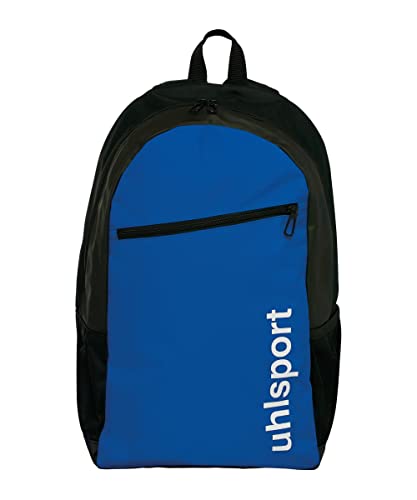 uhlsport Essential Backpack, Outdoor Indoor Sport Hiking Fitness Gym Football Handball Cycling Backpack – Multifunctional Backpack Dirt-Resistant and Water-Resistant Unisex - color: Azure Blue/Black/White, style: Sport