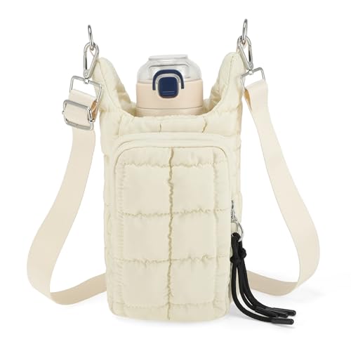 Water Bottle Carrier Bag, Convenient and Durable, Crossbody Water Bottle Holder for Hiking, Cycling - color: Beige
