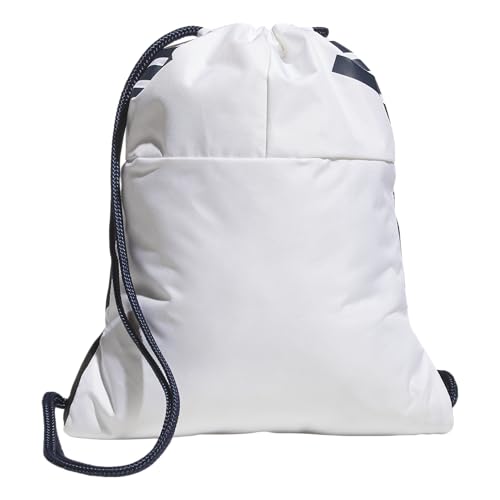 adidas Stadium Sackpack – Drawstring Backpack Gym Bag, 13L - color: White/Night Indigo/Pure Ruby Red