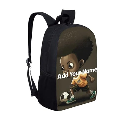 Afro Black Backpack For Girls Personalized Bookbag for Boys 4-6/8-12 Custom Name Book Bag Kids Elementary/Kindergarten School Bag Girl Back Pack - color: African Black Girl-14
