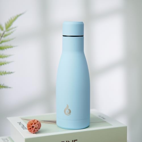 BJPKPK 12 oz Small Water Bottle, Reusable Insulated Stainless Steel Flask - color: Sky Blue, size: 12 Ounces