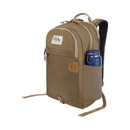 Eddie Bauer University Backpack 26L | Everyday Carry | Work | Travel | Commuter | Padded Laptop Sleeve | Stretch Bottle Pockets | Lightweight | Durable - Adler Green - color: University - Adler Green, size: 26L