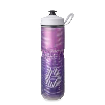 HydraPak | Polar Bottle - Polar Sport Insulated Water Bottle - BPA-Free, Sport & Bike Squeeze Bottle with Handle (Pulse Purple, 700ml / 24oz) - color: Pulse Purple, style: 24oz/700ml